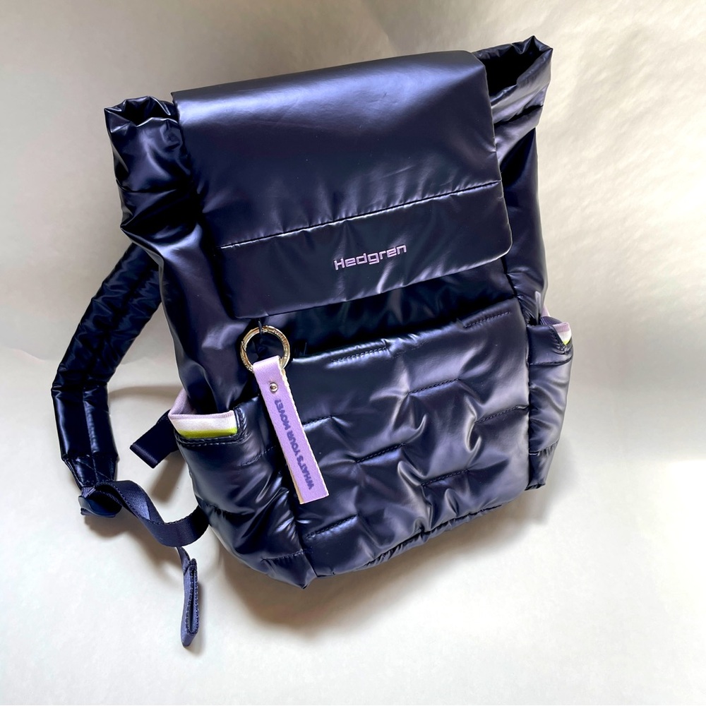 Pillowy Backpack for Women. Deep MetallicPurple. Used once.
